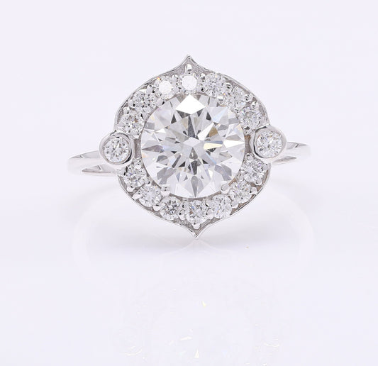 2.47 Carats Lab Grown Diamond 14K Gold Ring