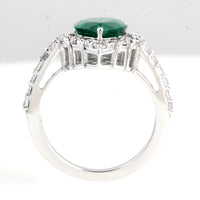 3.39 Carat Natural Beryl Emerald 14K Gold Ring