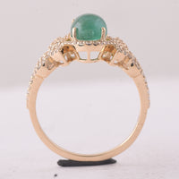 1.90 Ct Oval Emerald 9K Gold Ring