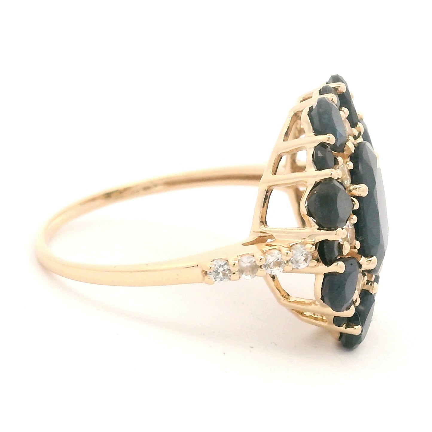 4.57 Ct Oval Sapphire 14K Gold Ring