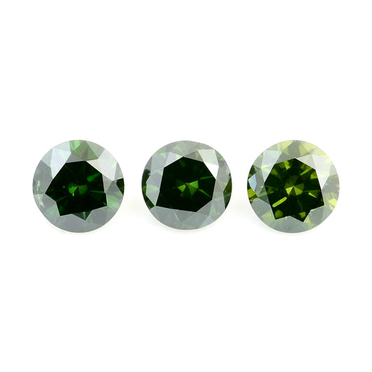0.53 Green Diamond Round Loose Gemstone