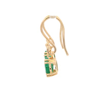 1.87 Ct Oval Emerald 14K Gold Earrings