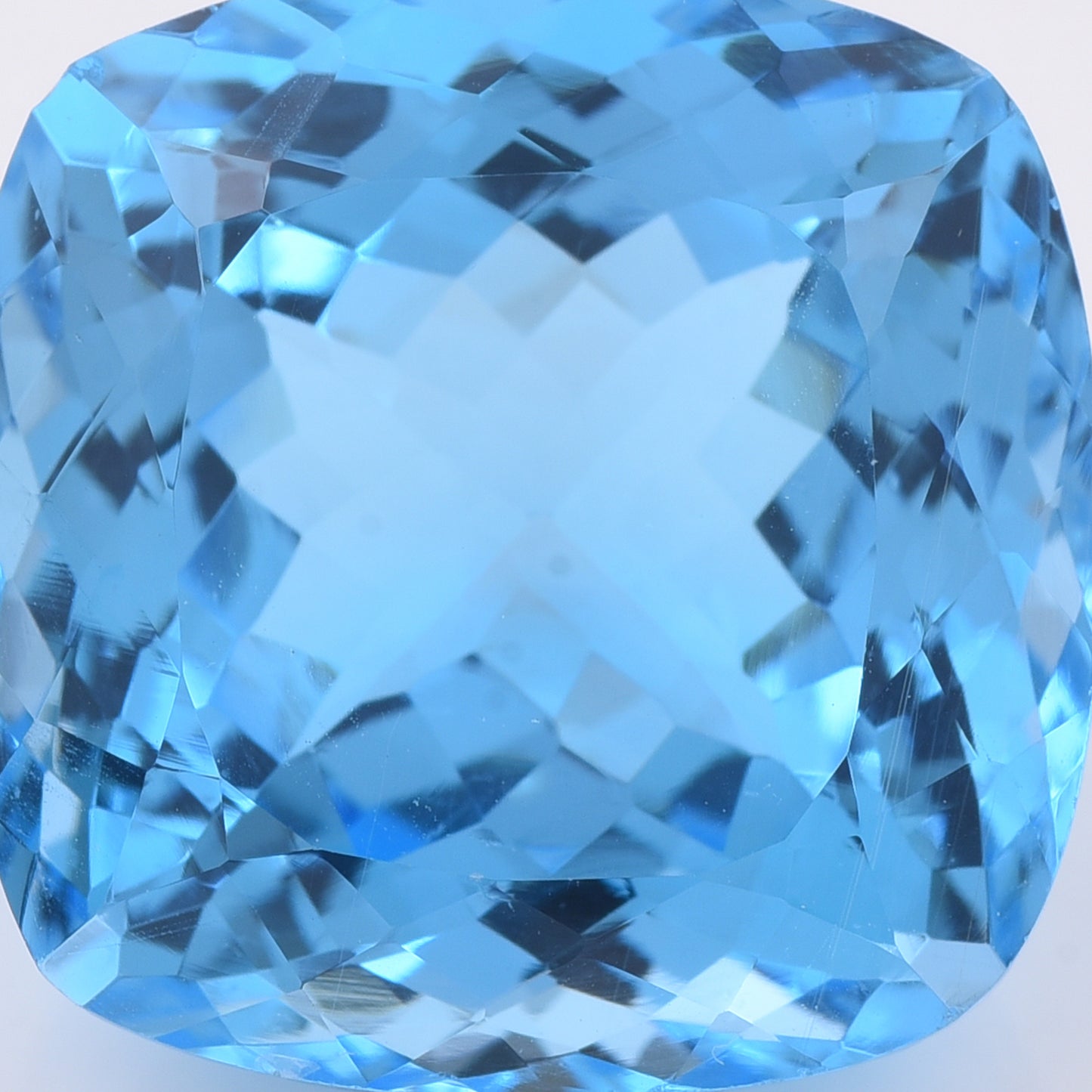 38.9 Natural Topaz Blue Topaz Cushion Mixed Cut Gemstone