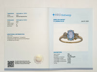 1.24 Ct Oval Natural Aquamarine 14K Gold Ring
