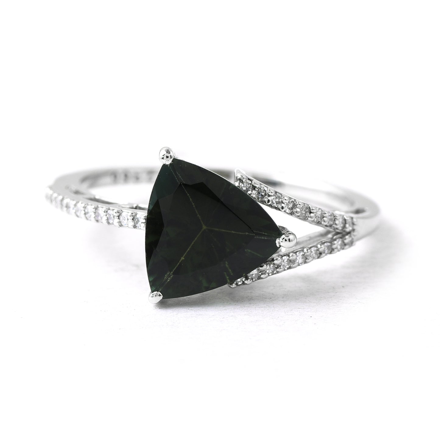 1.75 Ct Trillion Tourmaline 950 Platinum Ring