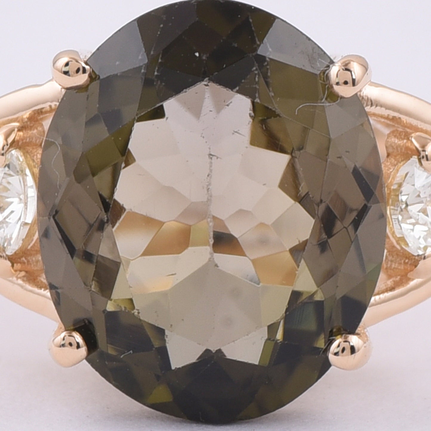 3.45 Ct Oval Natural Tourmaline 14K Gold Ring