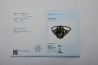 3.03 Ct Oval Mixed Cut Natural Bi Coloured Sapphire 14K Gold Ring