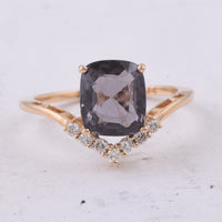 2.77 Ct Cushion Natural Spinel 14K Gold Ring