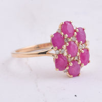 1.83 Ct Oval Natural Ruby 14K Gold Ring