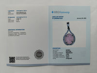 2.74 Ct Oval Cabochon Cut Natural Tourmaline 950 Platinum Pendant