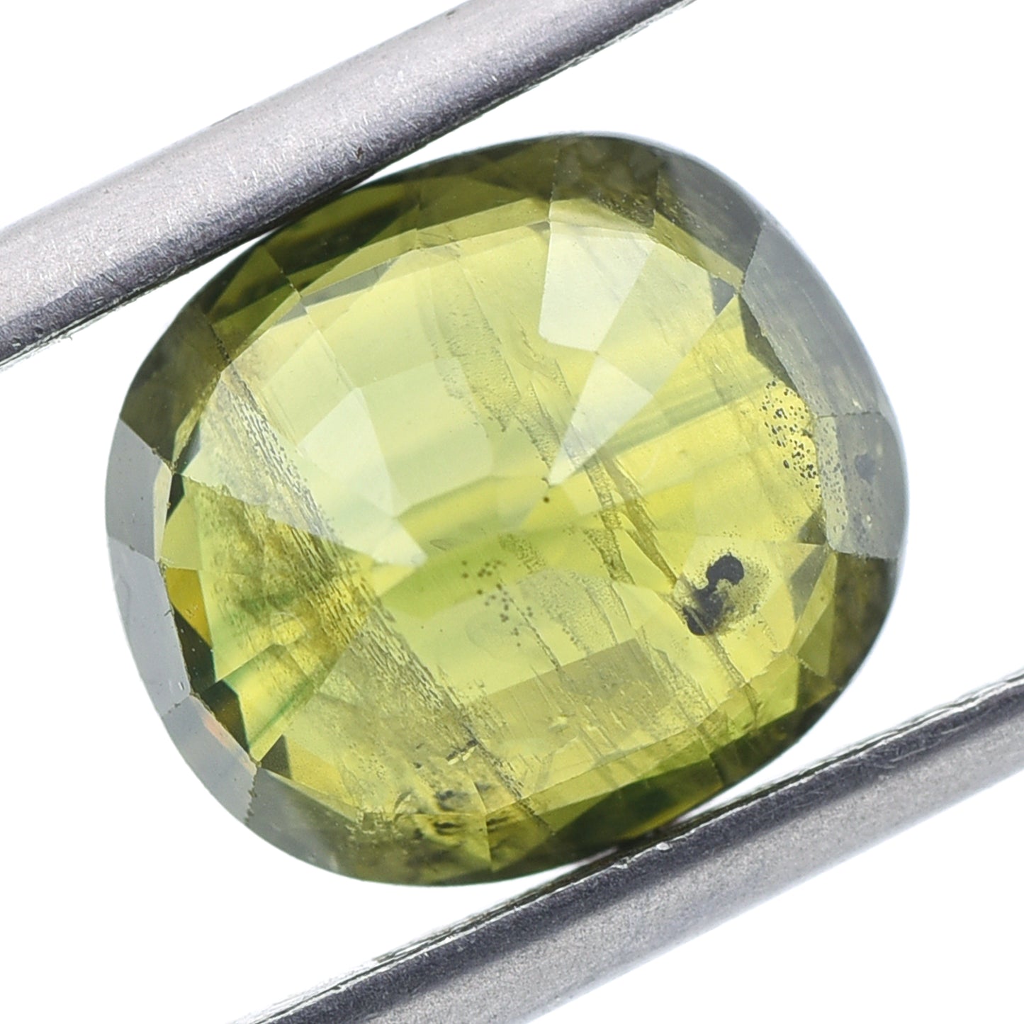 5.93 Natural Corundum Green Sapphire Rectangular Cushion Mixed Cut Gemstone