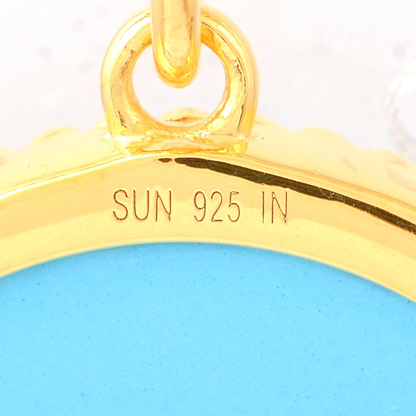 11.79 Ct Round Turquoise 925 Sterling Silver Pendant