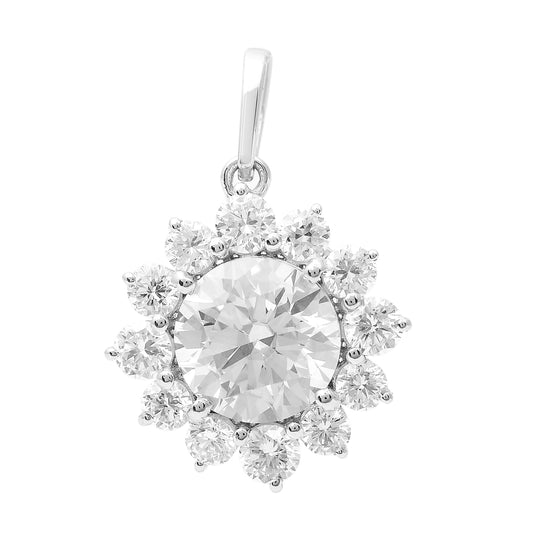 2.21 Carats Lab Grown Diamond 14K Gold Pendant
