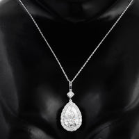 3.68 Carats Lab Grown Diamond 14K Gold Pendant