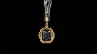 4.36 Ct Octagon Natural Sapphire 14K Gold Pendant