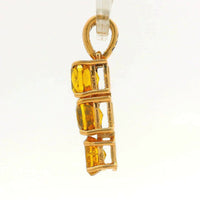 2.13 Ct Cushion Yellow Diamond 14K Gold Pendant