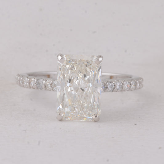 3.48 Carats Lab Grown Diamond 14K Gold Ring