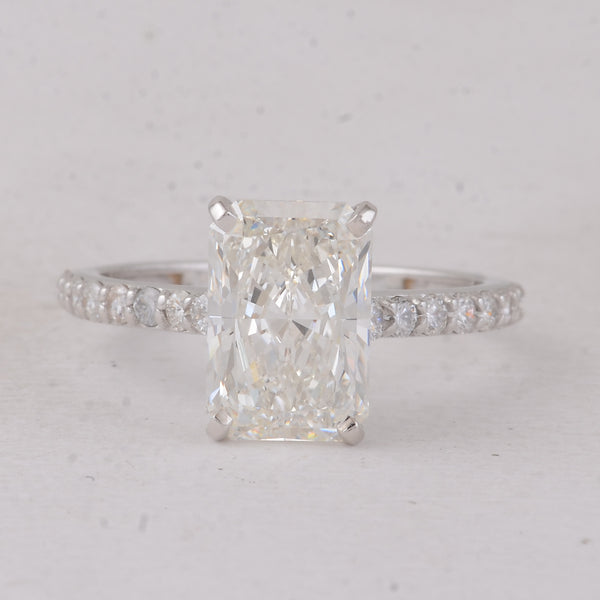 3.48 Carats Lab Grown Diamond 14K Gold Ring