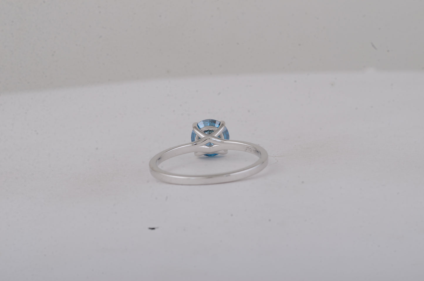 1.10 Carats Blue Lab Grown Diamond 14K Gold Ring