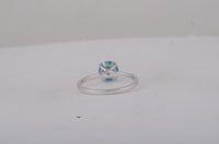 1.10 Carats Blue Lab Grown Diamond 14K Gold Ring