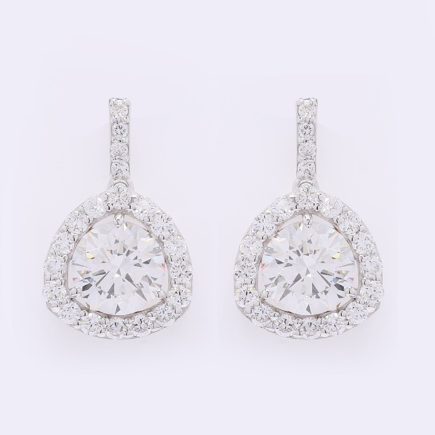 4.05 Carats Lab Grown Diamond 14K Gold Earrings