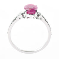 1.88 Ct Oval Mixed Cut Natural Ruby 950 Platinum Ring