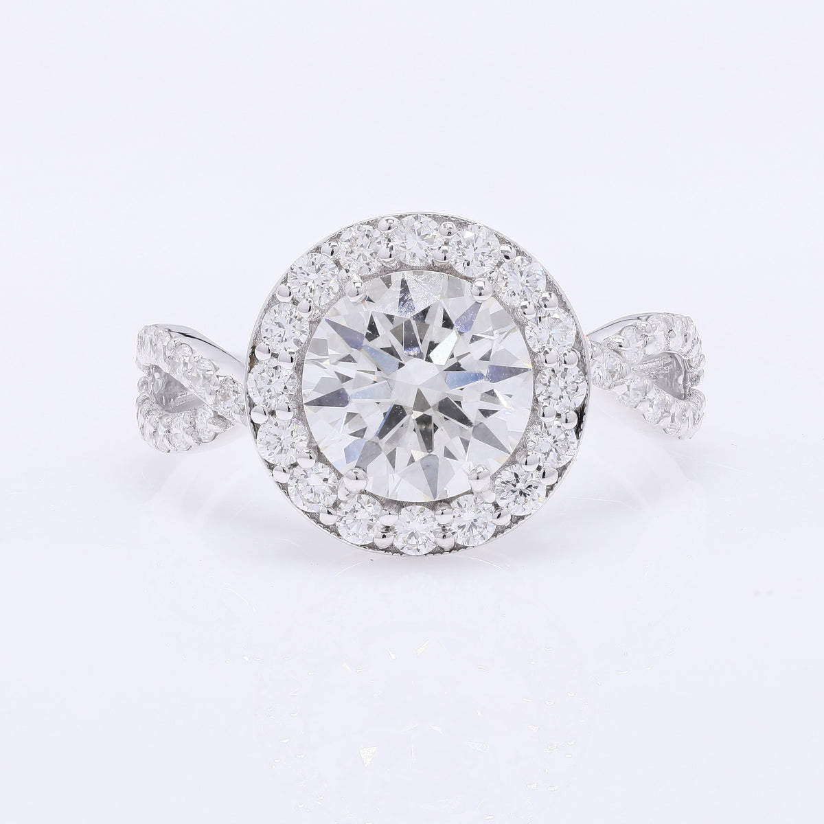 3.01 Carats Lab Grown Diamond 14K Gold Ring