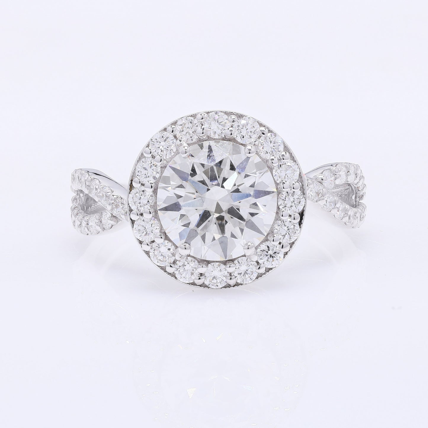 3.01 Carats Lab Grown Diamond 14K Gold Ring