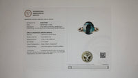 3.25 Ct Oval Mixed Cut Lab Grown Emerald 14K Gold Ring