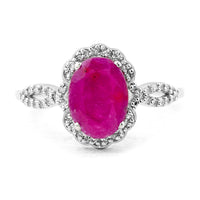 1.36 Ct Oval Mixed Cut Natural Ruby 950 Platinum Ring