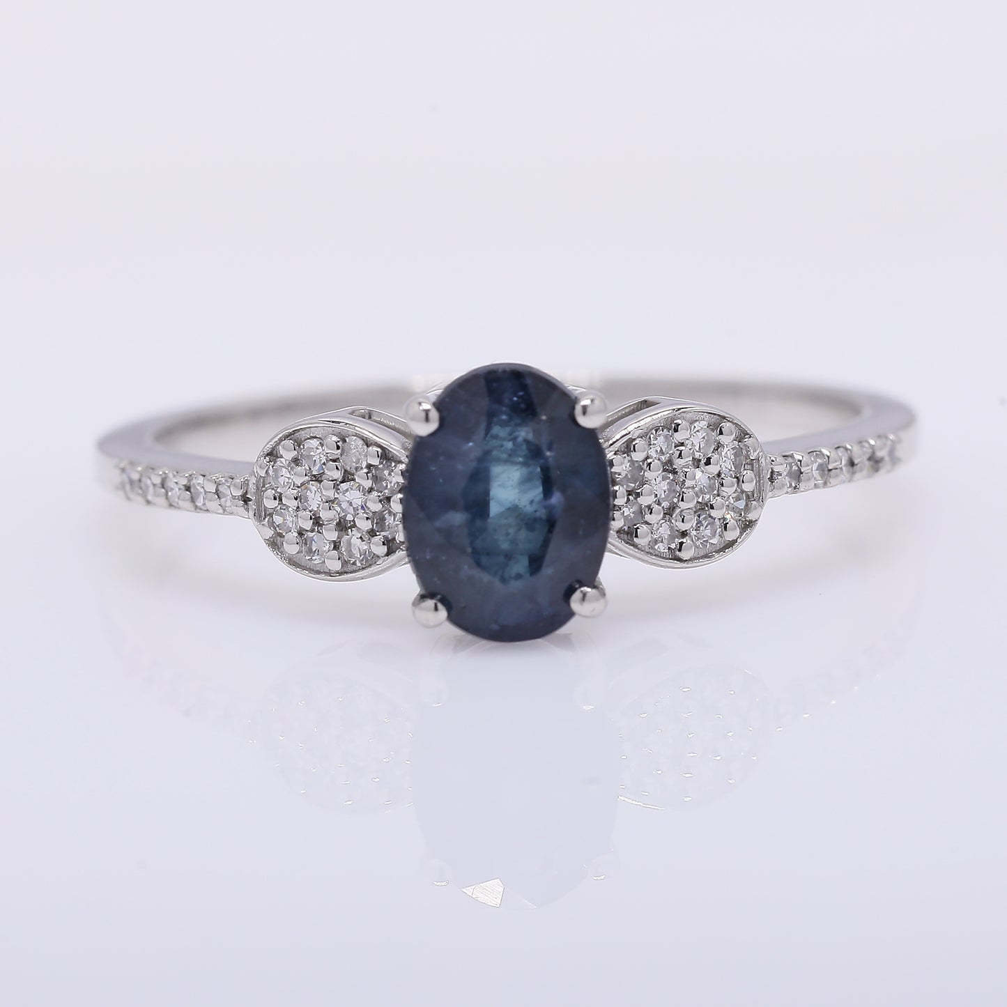 1.23 Ct Oval Mixed Cut Natural Sapphire 950 Platinum Ring