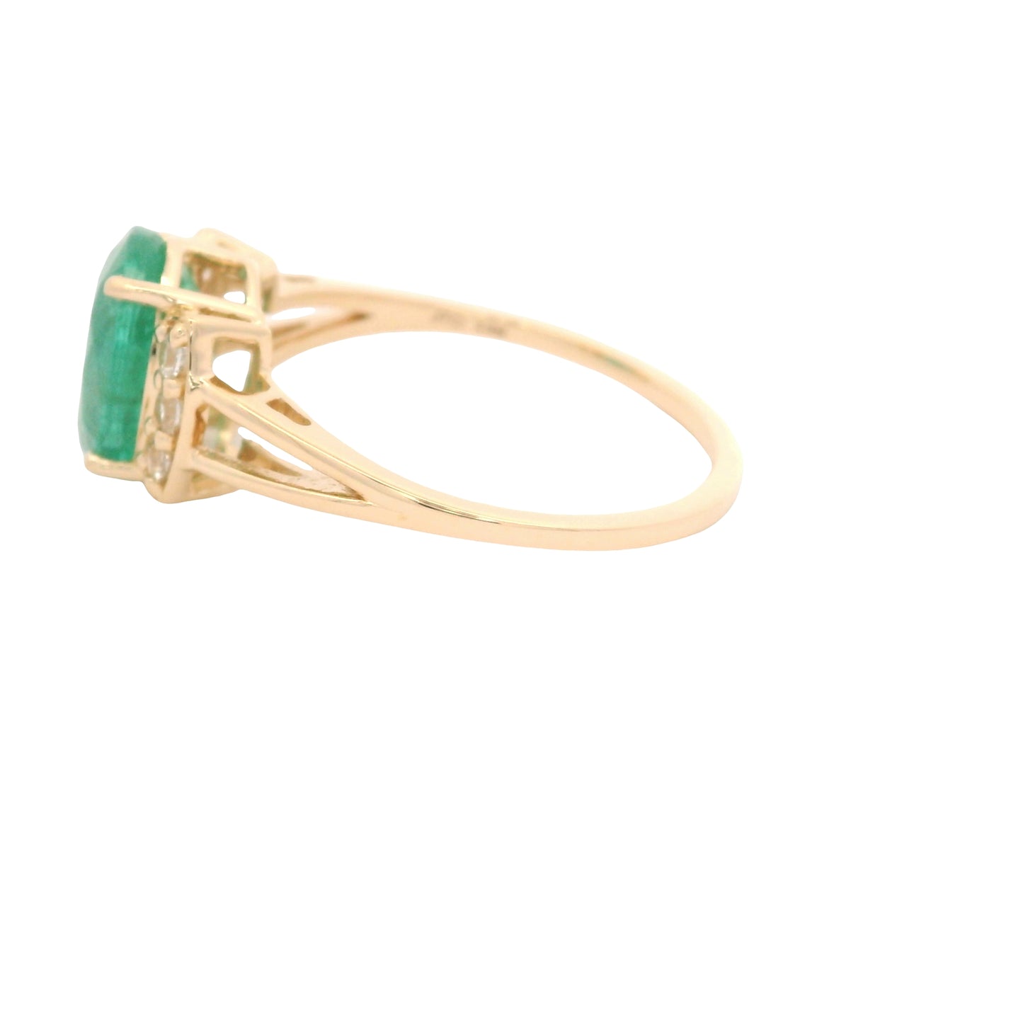 2.06 Ct Oval Emerald 14K Gold Ring