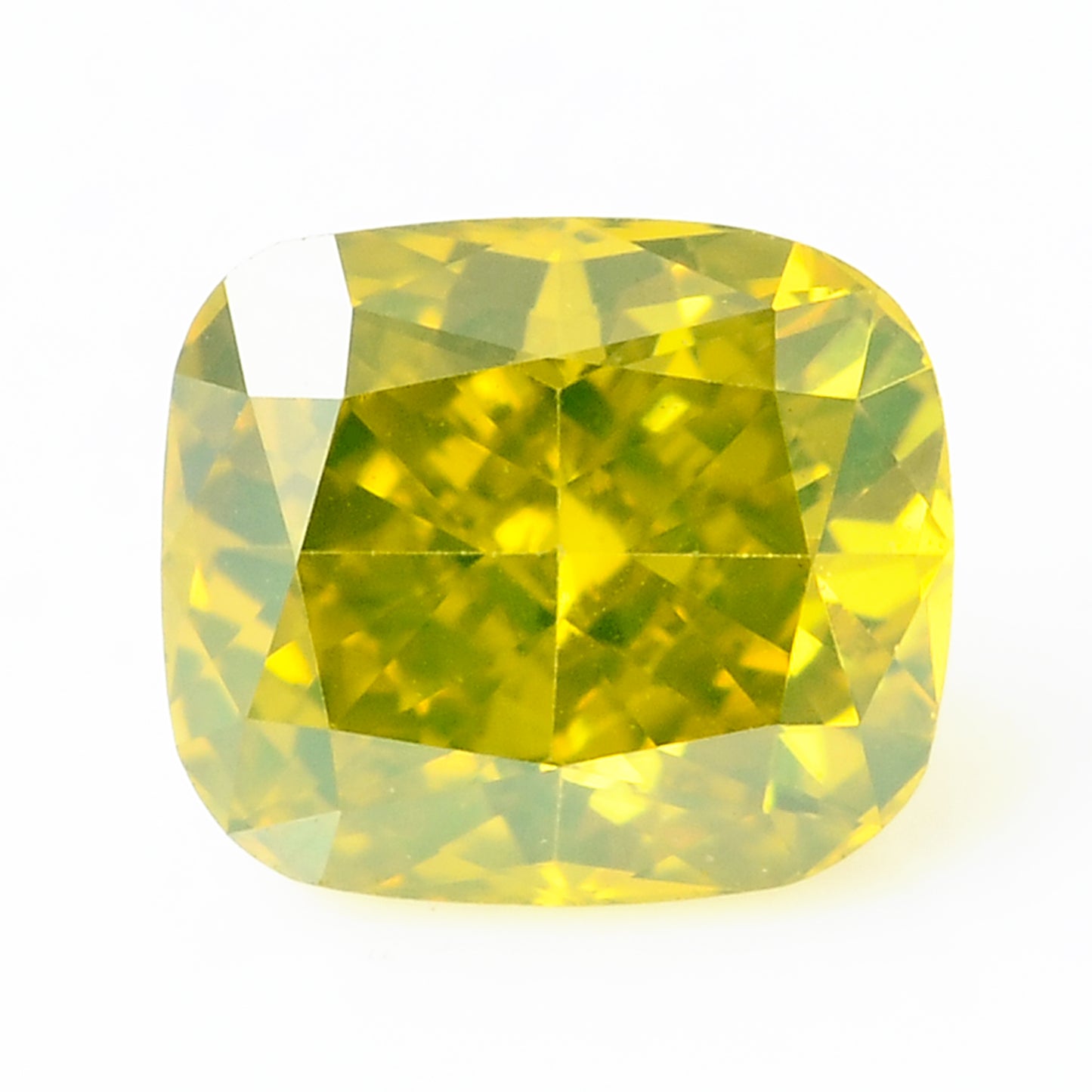 0.38 Carat Yellow Diamond Cushion Loose Gemstone