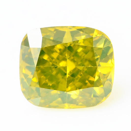 0.38 Carat Yellow Diamond Cushion Loose Gemstone