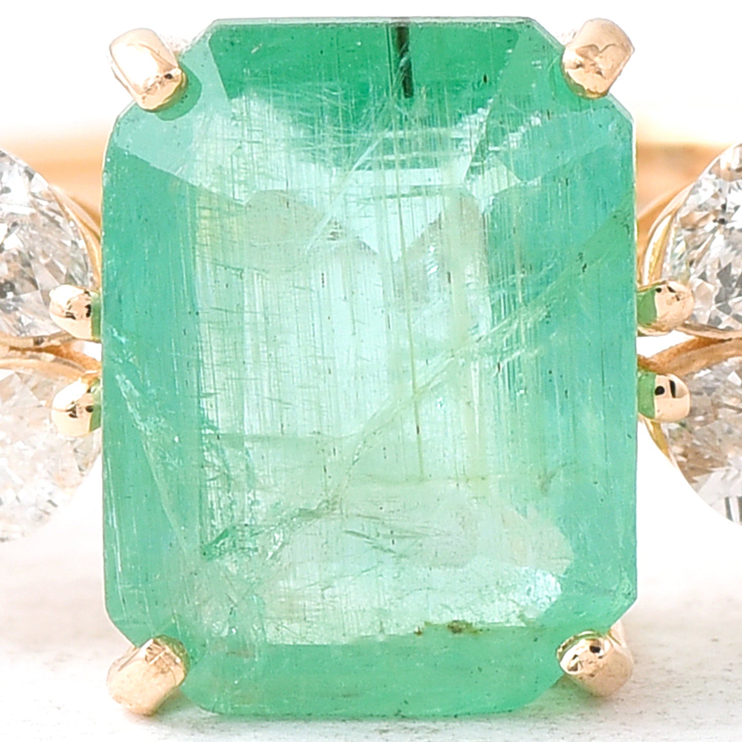2.40 Ct Octagon Emerald 14K Gold Ring