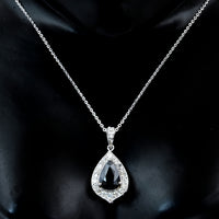 2.35 Ct Oval Mixed Cut Natural Corundum Sapphire 14K Gold Pendant
