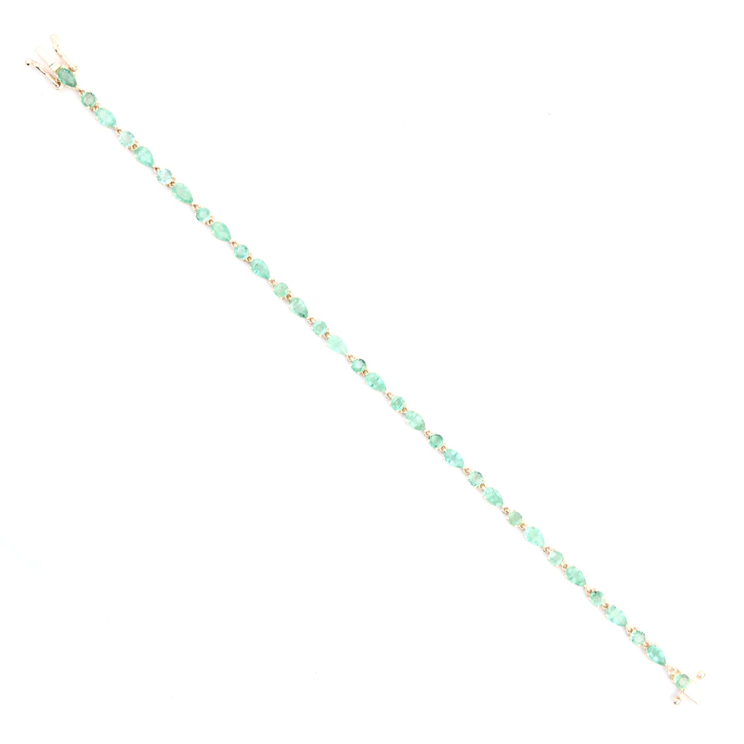 4.90 Ct Emerald 14K Gold Bracelet