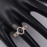 1.81 Ct Oval Sapphire 9K Gold Ring