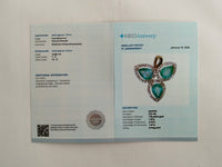 2.16 Ct Pear Mixed Cut Natural Emerald 14K Gold Pendant