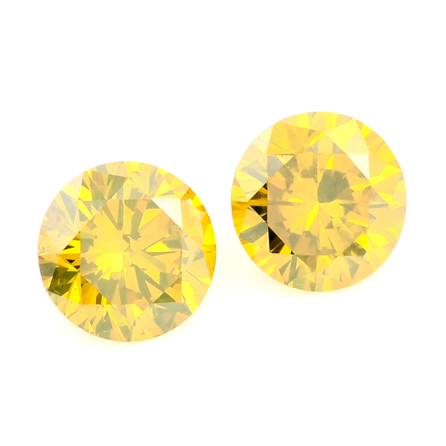 0.43 Yellow Diamond Round Loose Gemstone