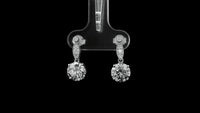 3.15 Carats Lab Grown Diamond 14K Gold Earrings