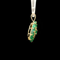 1.88 Ct Round Emerald 14K Gold Pendant