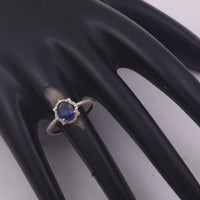 1.39 Ct Oval Mixed Cut Natural Sapphire 14K Gold Ring