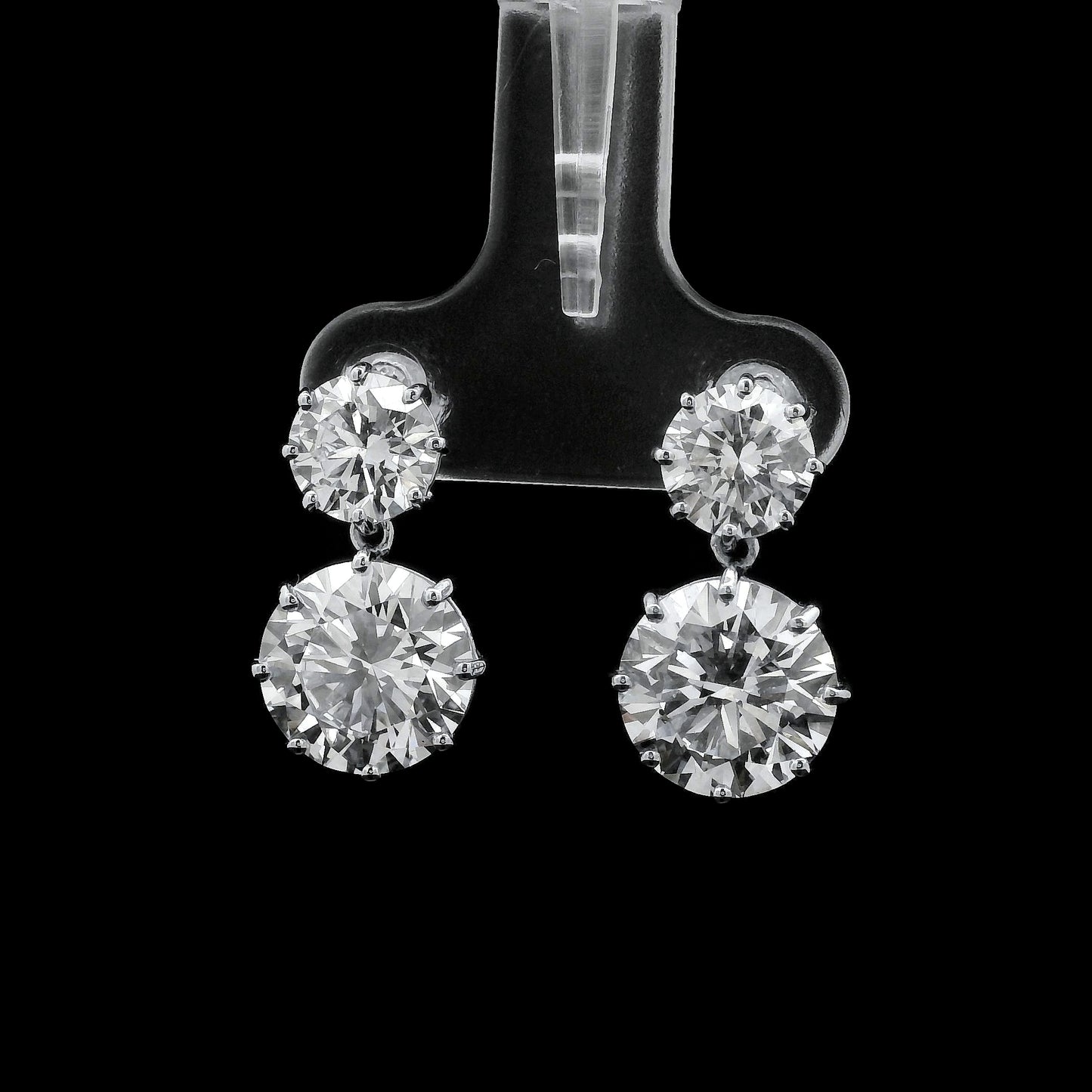 8.32 Ct Round Lab Grown Diamond 14K Gold Earrings