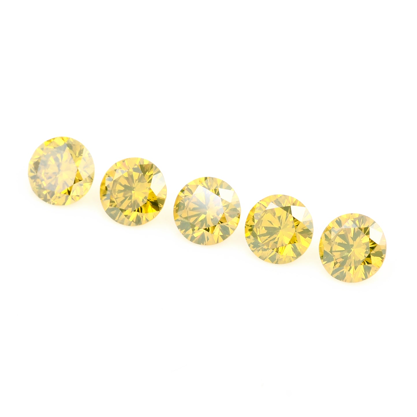 0.73 Yellow Diamond Round Loose Gemstone
