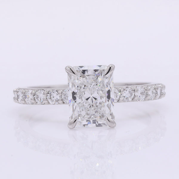 2.55 Carats Lab Grown Diamond 950 Platinum Ring