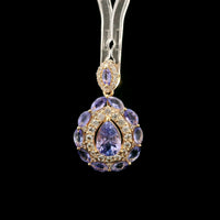 1.98 Ct Pear Tanzanite 14K Gold Pendant