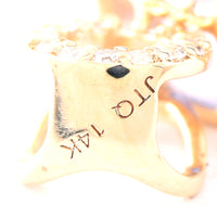 3.22 Ct Pear Mixed Cut Natural Tanzanite 14K Gold Pendant