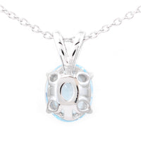 3.20 Ct Oval Sky Blue Topaz 925 Sterling Silver Pendant