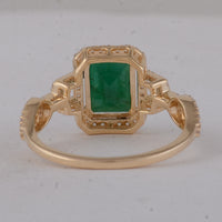 1.88 Ct Octagon Emerald 9K Gold Ring